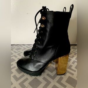 *** Was $90 Black Friday Deals Until November 22**** MK Gold Heeled Booties